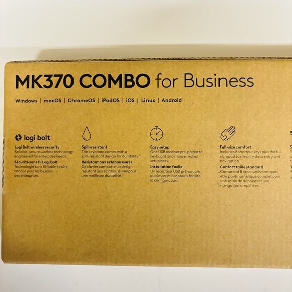 Logitech MK370 Combo for Business, Wireless Keyboard & Mouse, Logi Bolt USB. New - Picture 13 of 15